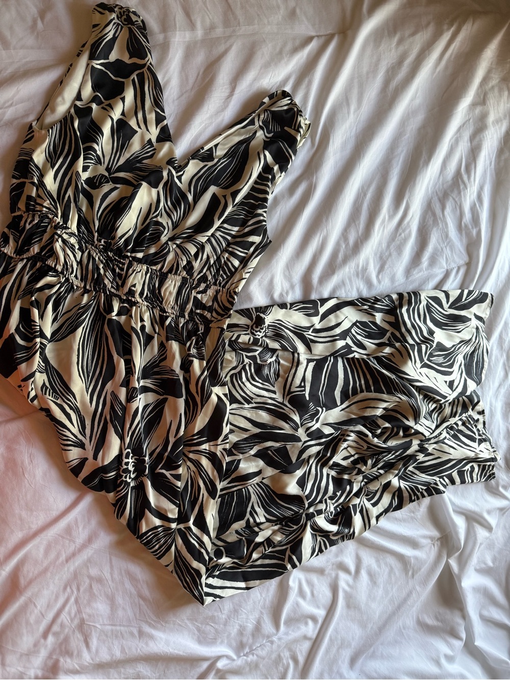 Rachel Zoe Black and White Zebra Print Skirt